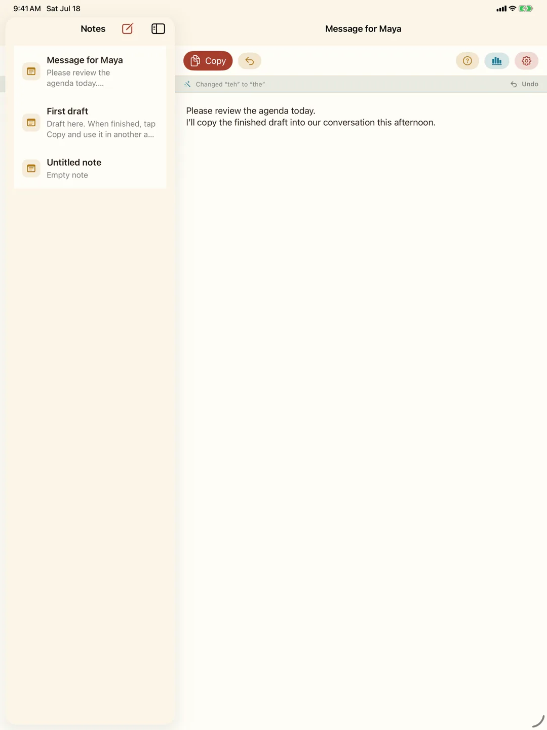 KnowMeNote · App view