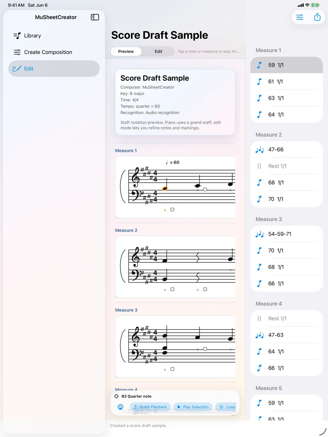 MuSheetCreator · App view